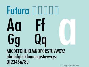 Futura 紧缩中等体 图片样张