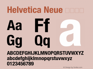 Helvetica Neue 紧缩粗体 图片样张