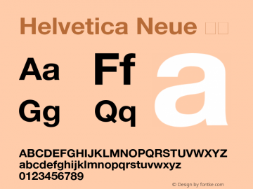 Helvetica Neue 粗体 图片样张