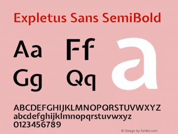 Expletus Sans SemiBold Version 7.500图片样张