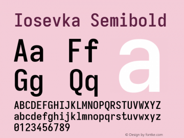 Iosevka Semibold Version 11.0.1; ttfautohint (v1.8.3)图片样张