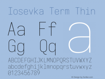 Iosevka Term Thin Version 11.0.1; ttfautohint (v1.8.3)图片样张
