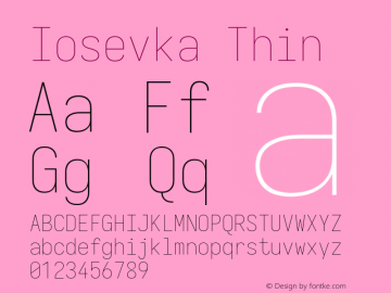 Iosevka Thin Version 11.0.1; ttfautohint (v1.8.3)图片样张