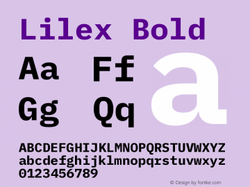 Lilex Bold Version 1.000图片样张