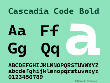Cascadia Code Bold Version 2111.001图片样张