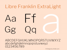 Libre Franklin ExtraLight Version 1.501图片样张