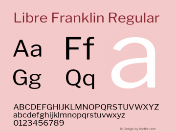 Libre Franklin Regular Version 1.501图片样张