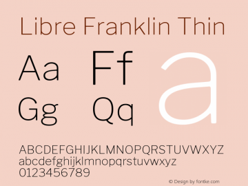 Libre Franklin Thin Version 1.501图片样张