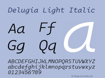 Delugia Light Italic v2111.01图片样张