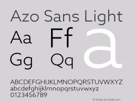 Azo Sans Lt Regular Version 1.000图片样张