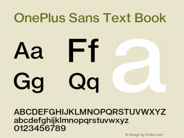 OnePlus Sans Text Book Version 1.00图片样张