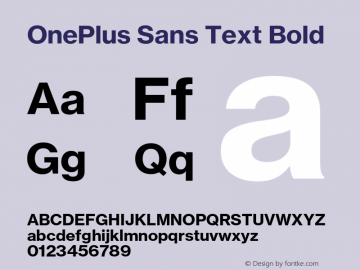 OnePlus Sans Text Bold Version 1.00图片样张