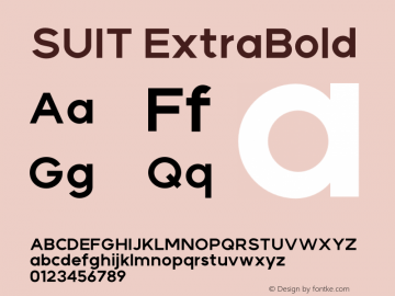 SUIT ExtraBold Version 1.003;FEAKit 1.0图片样张