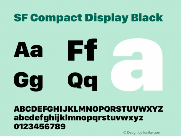 SF Compact Display Black Version 17.1d1e1图片样张