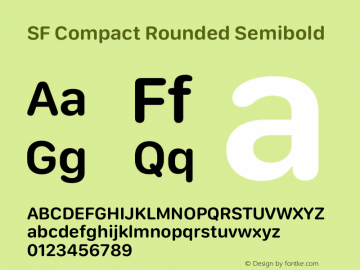 SF Compact Rounded Semibold Version 17.1d1e1图片样张
