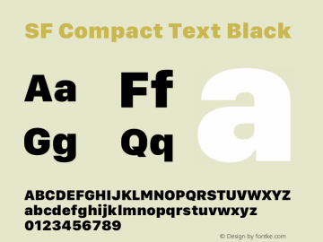 SF Compact Text Black Version 17.1d1e1图片样张