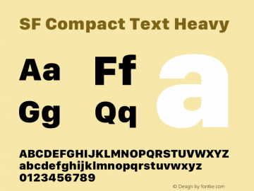 SF Compact Text Heavy Version 17.1d1e1图片样张