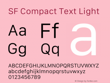 SF Compact Text Light Version 17.1d1e1图片样张