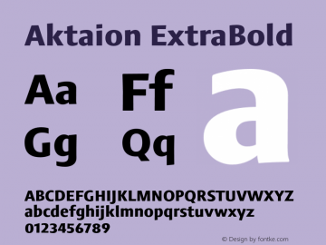 Aktaion ExtraBold Version 1.000图片样张