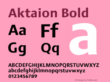 Aktaion Bold Version 1.000图片样张