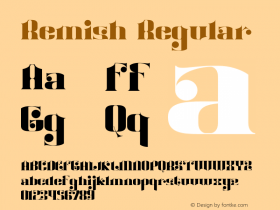 Remish Version 1.00;January 20, 2022;FontCreator 13.0.0.2683 64-bit图片样张