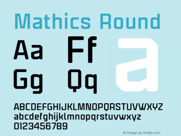 Mathics Round Version 1.000;hotconv 1.0.109;makeotfexe 2.5.65596图片样张