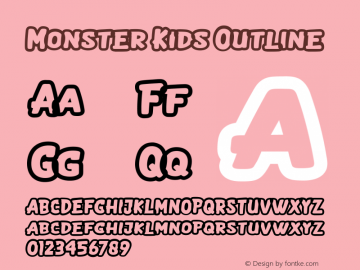 Monster Kids Outline Version 001.000图片样张