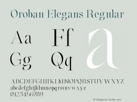 Oroban Elegans Regular Version 1.000;FEAKit 1.0图片样张