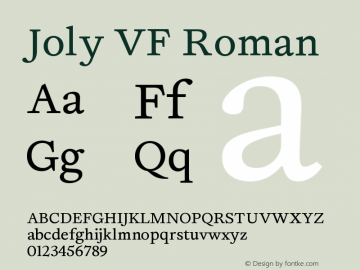 Joly VF Roman Version 1.003;FEAKit 1.0图片样张