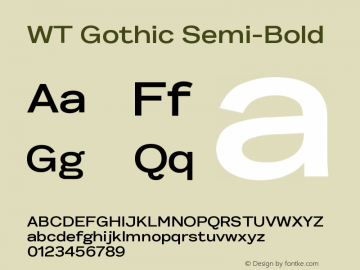WT Gothic Semi-Bold Version 2.005 | web-ttf图片样张