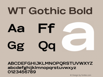 WT Gothic Bold Version 2.005 | web-ttf图片样张