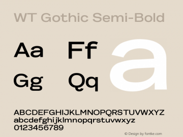 WT Gothic Semi-Bold Version 2.004 | web-ttf图片样张