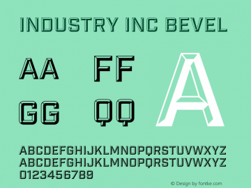 Industry Inc Bevel Version 1.001 | web-ttf图片样张