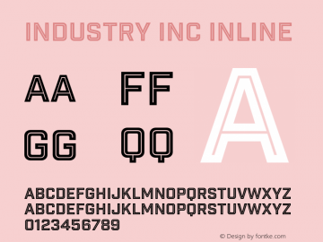 Industry Inc Inline Version 1.001 | web-ttf图片样张