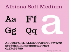 Albiona Soft Medium Version 4.000;hotconv 1.0.109;makeotfexe 2.5.65596图片样张