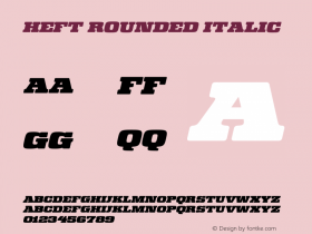 Heft Rounded Italic Version 2.000;PS 002.000;hotconv 1.0.88;makeotf.lib2.5.64775图片样张