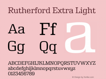 Rutherford Extra Light Version 5.000;FEAKit 1.0图片样张