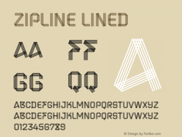 Zipline Lined Version 2.000;PS 002.000;hotconv 1.0.88;makeotf.lib2.5.64775图片样张