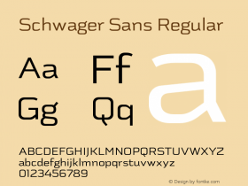 SchwagerSans Version 1.000图片样张