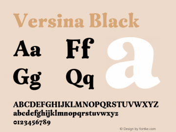 Versina Black Version 1.000;hotconv 1.0.109;makeotfexe 2.5.65596图片样张