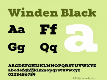 Winden Black Version 1.000;hotconv 1.0.109;makeotfexe 2.5.65596图片样张