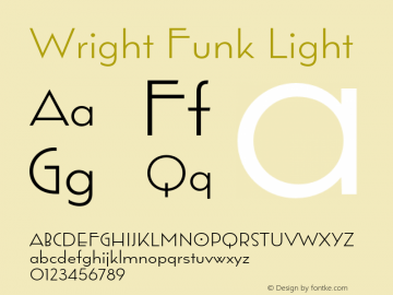 Wright Funk Light Version 1.000;hotconv 1.0.109;makeotfexe 2.5.65596图片样张