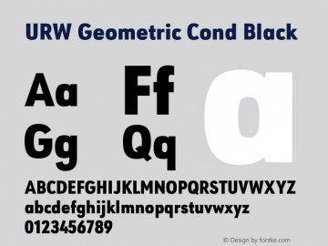 URW Geometric Cond Black Version 1.00图片样张