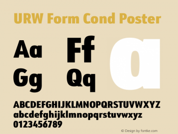 URW Form Cond Poster Version 1.00图片样张