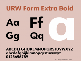 URW Form Extra Bold Version 1.00图片样张