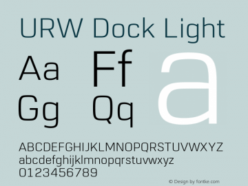 URW Dock Light Version 1.000;hotconv 1.0.105;makeotfexe 2.5.65592图片样张