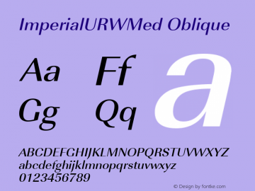 ImperialURWMed Oblique Version 1.00图片样张