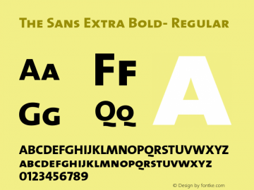 The Sans Extra Bold- Regular Version 1.0图片样张