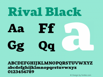 Rival Black Version 1.000;PS 001.000;hotconv 1.0.88;makeotf.lib2.5.64775图片样张