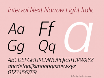 IntervalNextNarrowLightIta Version 001.000图片样张